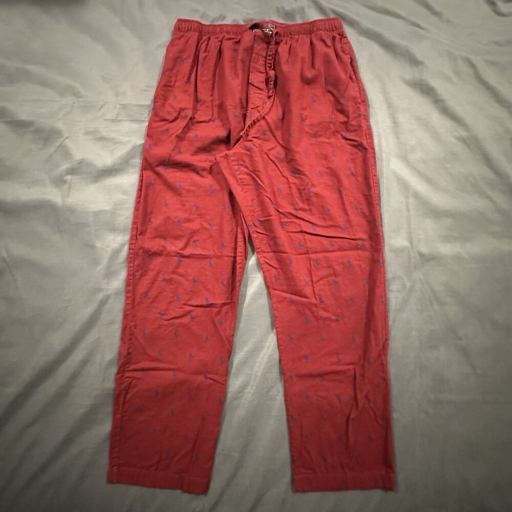 Polo Ralph Lauren AOP Pony Pajama Pants Mens L Lounge Sleepwear Drawstring